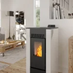 Poêle à granulés ventilé blanc LVZ Gioia 7 kW