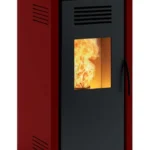 Poêle à granulés ventilé INVICTA Nuova Vieste 7,3 KW bordeaux